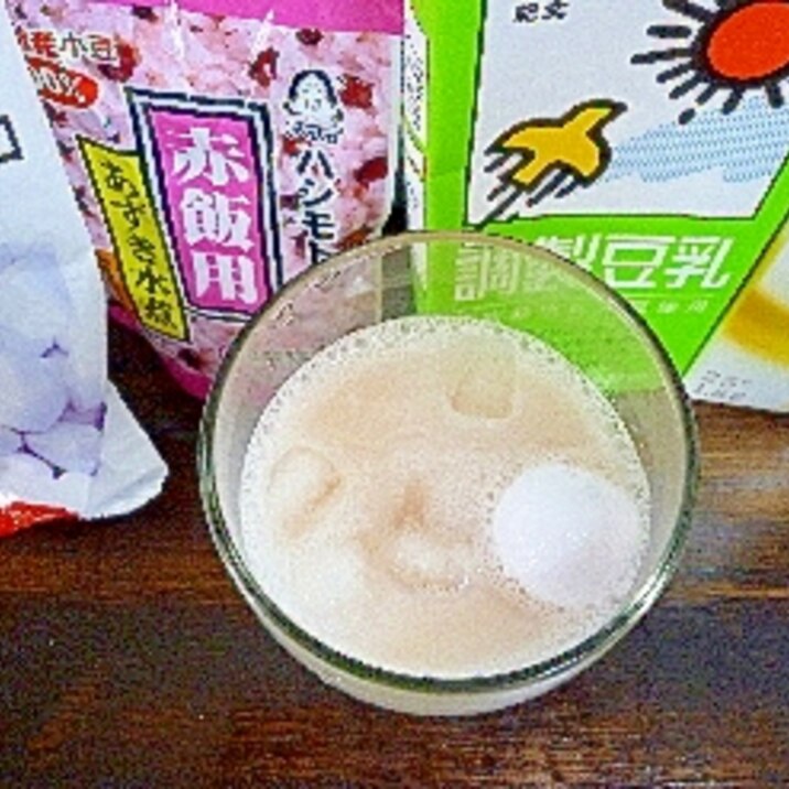 アイス♡ブルーベリーマシュマロ入小豆ソイミルク酒